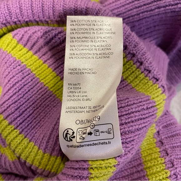 Free People Easy Street Cropped Striped Pullover Oversized Sweater | Size XS - Picture 11 of 11